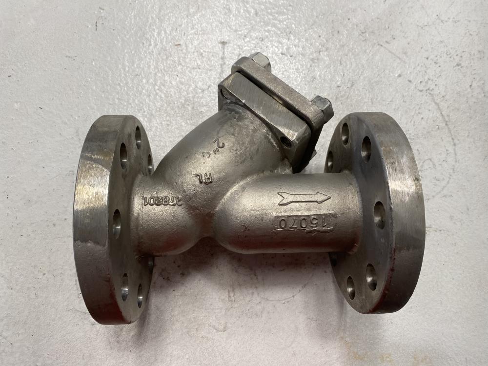 Mueller 2" 300# RF CF8M Flanged Wye Y Strainer Valve