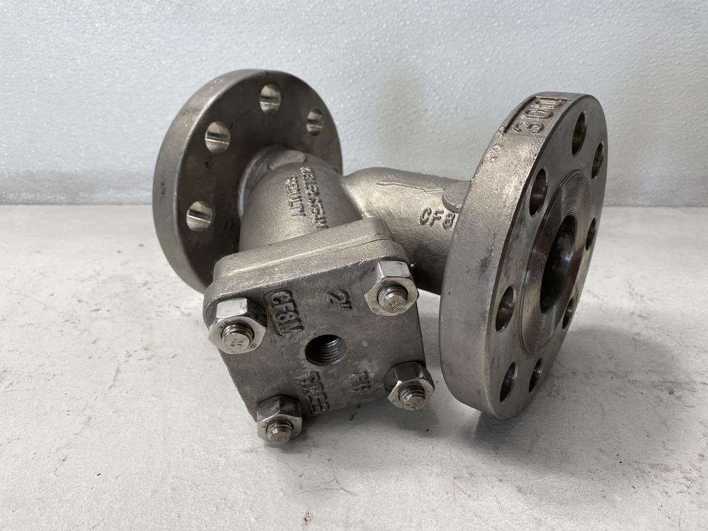 Mueller 2" 300# RF CF8M Flanged Wye Y Strainer Valve