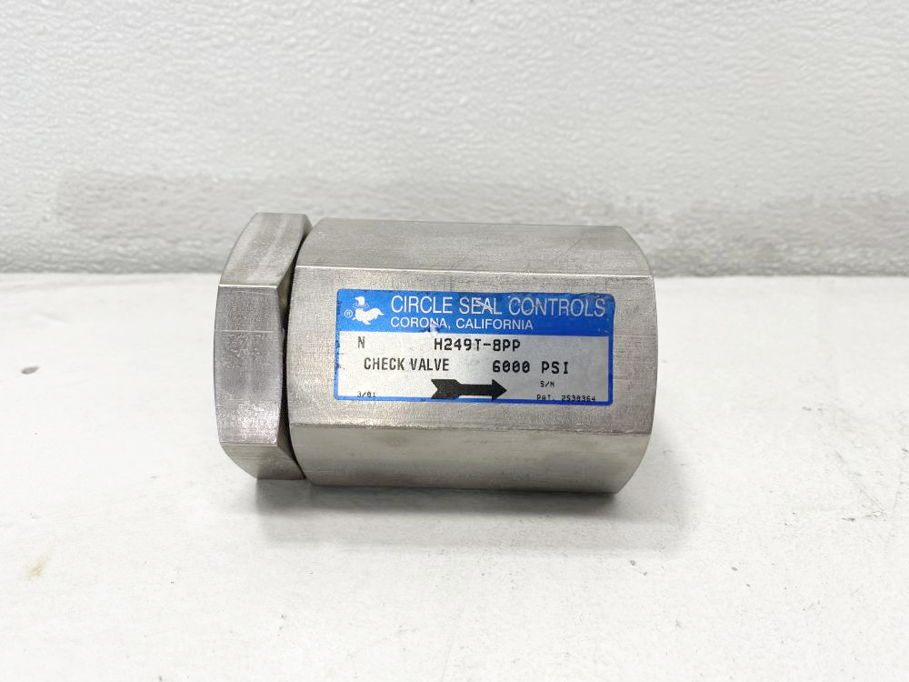 Circle Seal Controls 1" NPT Stainless Steel Check Valve, 6000 PSI, H249T-8PP