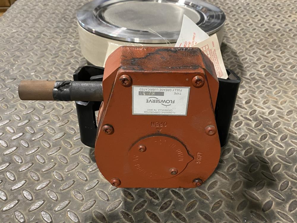 Flowserve Durco 10" 150# WCB Monel Wafer Butterfly Valve BX2 w/ Gear Operator