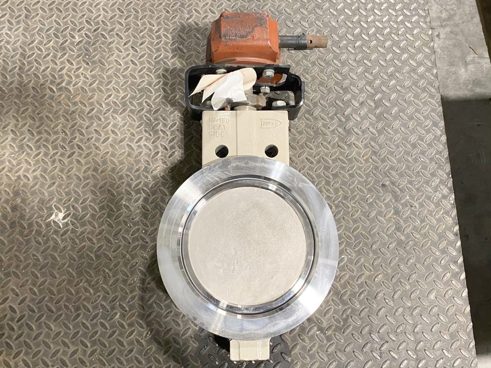 Flowserve Durco 10" 150# WCB Monel Wafer Butterfly Valve BX2 w/ Gear Operator