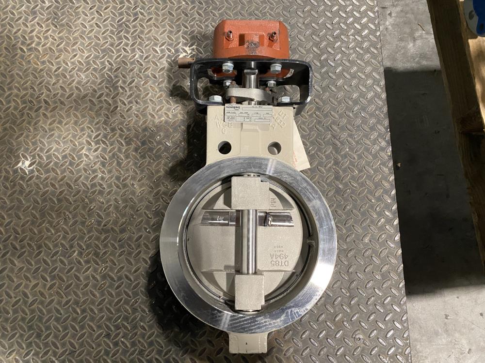 Flowserve Durco 10" 150# WCB Monel Wafer Butterfly Valve BX2 w/ Gear Operator