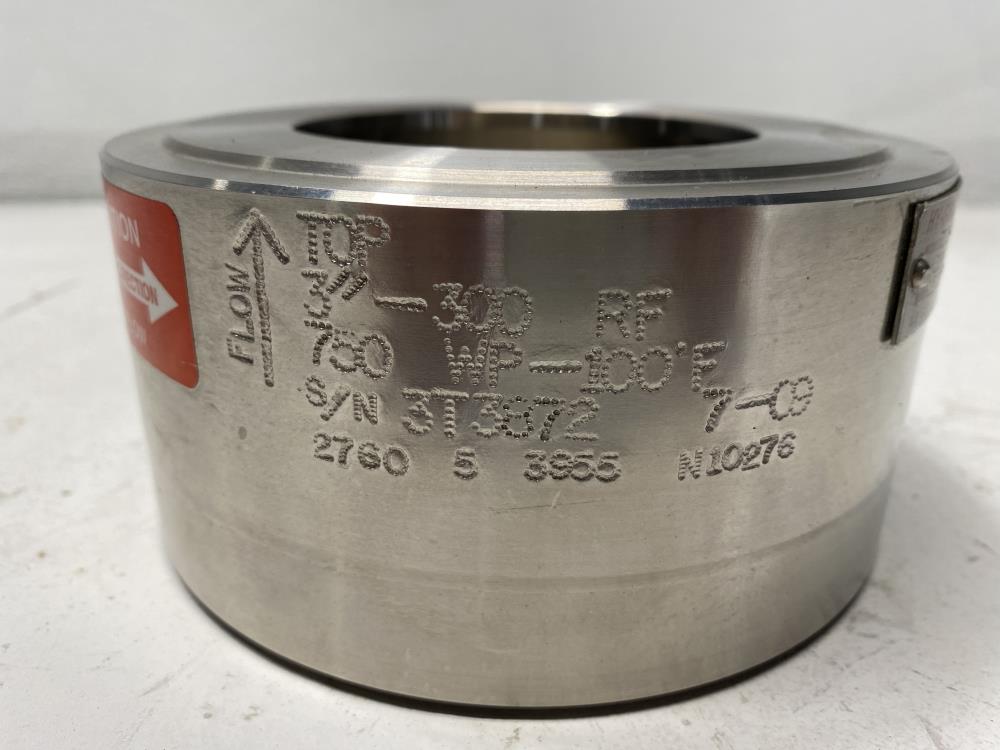 Hy-Grade 3" 300# RF CW12MW Wafer Check Valve T03-03G-10HHH