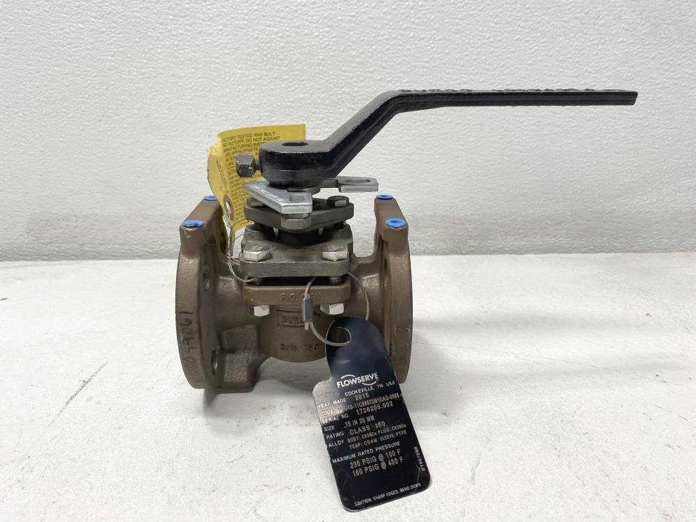 Durco 3/4" 150# CN3MCu Plug Valve G411