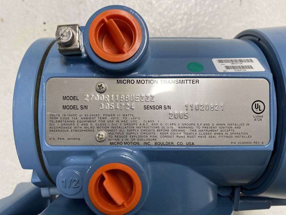 Micro Motion 3" 150# 316SS Coriolis Flowmeter CMF300M355NQBUEZZZ & Transmitter