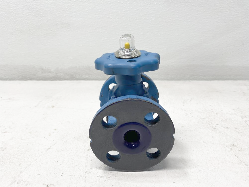 ITT Dia-Flo 1/2" Glass Lined Cast Iron Diaphragm Valve, 200 CWP, .5-2511-R2-903