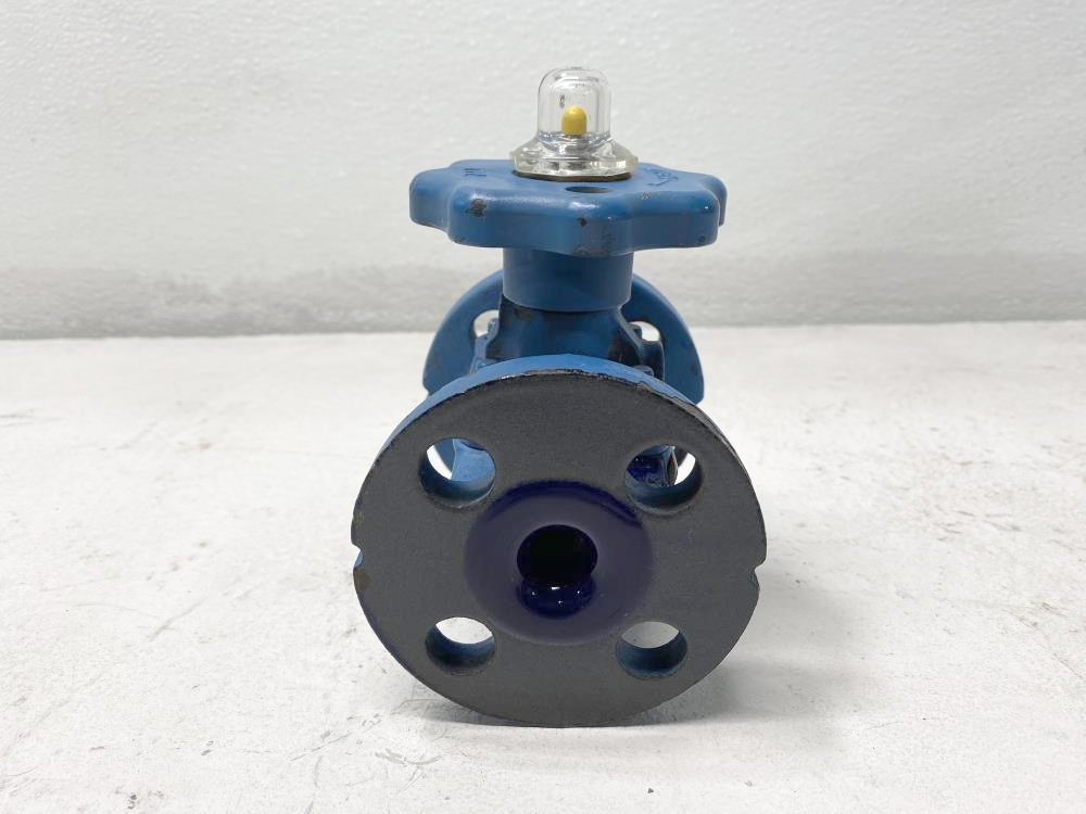 ITT Dia-Flo 1/2" Glass Lined Cast Iron Diaphragm Valve, 200 CWP, .5-2511-R2-903