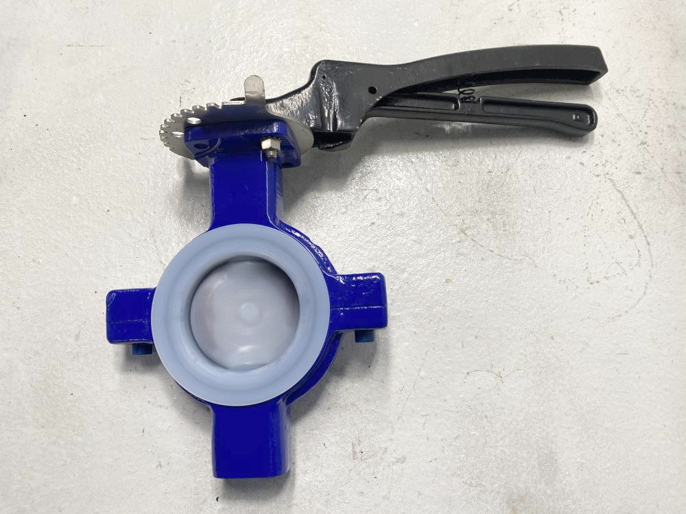 Amresist 3" 150# PFA Lined Butterfly Valve, Ductile Iron, IW-31kF/S9C