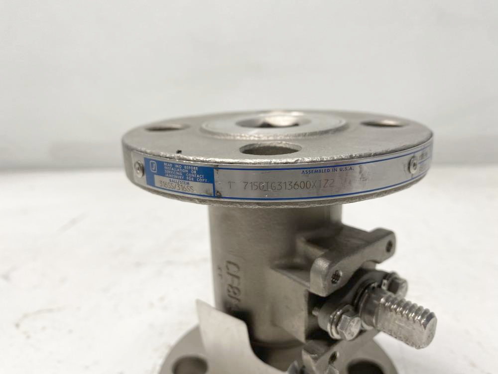 Jamesbury 1" 150# 316SS Top Grounded Ball Valve 1" 7150TG313600XTZ2