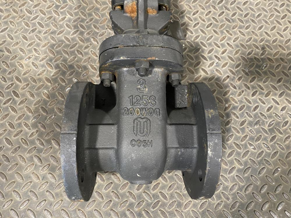 Milvaco 3" 125# FF IBBM Ductile Iron Gate Valve, 200 WOG, Fig. 2885M