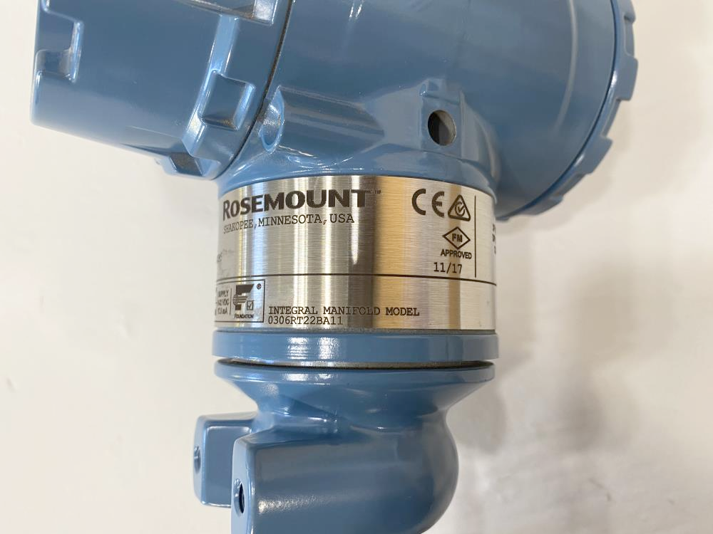 Rosemount 3051 Pressure Transmitter 0-150 PSI w/ Manifold 3051TG2A2B21AS5B4E5M5