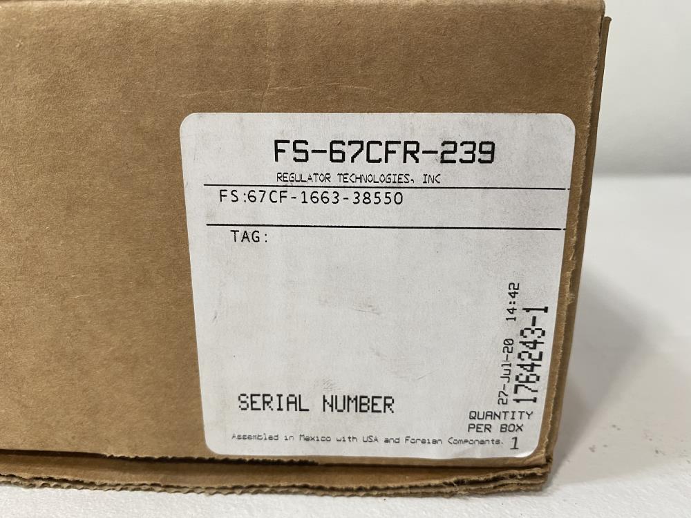 Fisher 250 PSI Pressure Regulator FS-67CFR-239