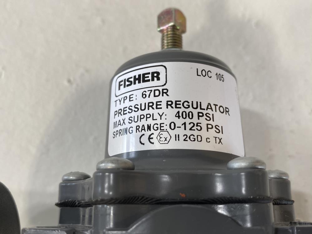 Lot of (2) Fisher 400 PSI Pressure Regulators 67DR