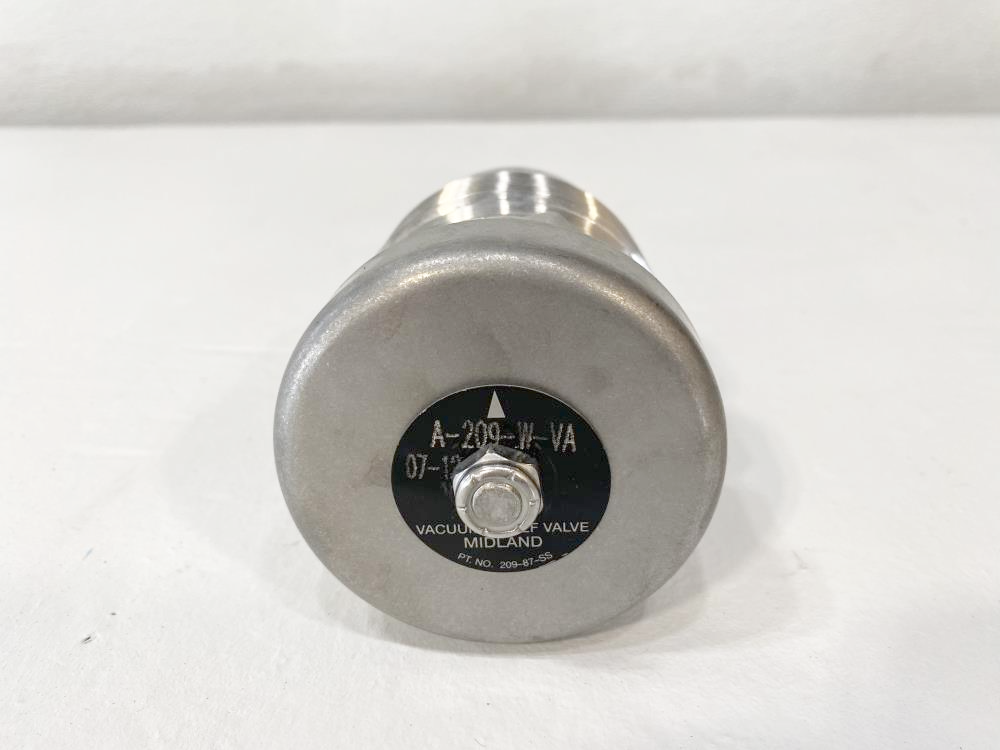 Midland 2-1/2" NPT Stainless Steel Vacuum Relief Valve A-209-W-VA