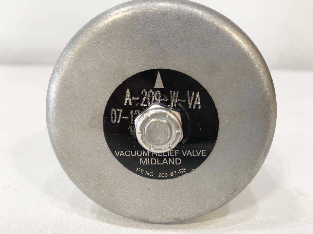 Midland 2-1/2" NPT Stainless Steel Vacuum Relief Valve A-209-W-VA