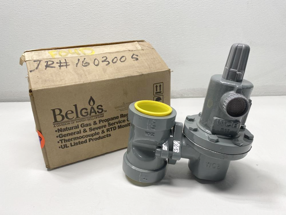 Belgas P627 Carbon Steel Pressure Regulator, 2" NPT, 35-80 PSI, P62716080008011