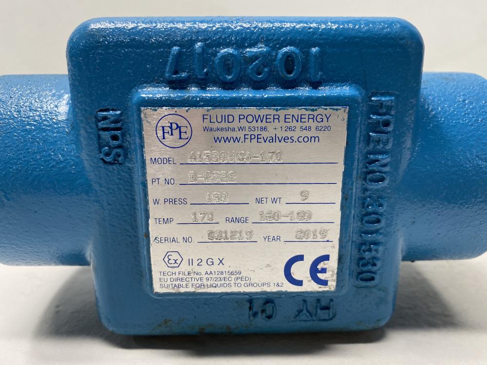 Fluid Power Energy FPE 1-1/2" NPT 3-Way Thermostatic Valve A1530VW4-170