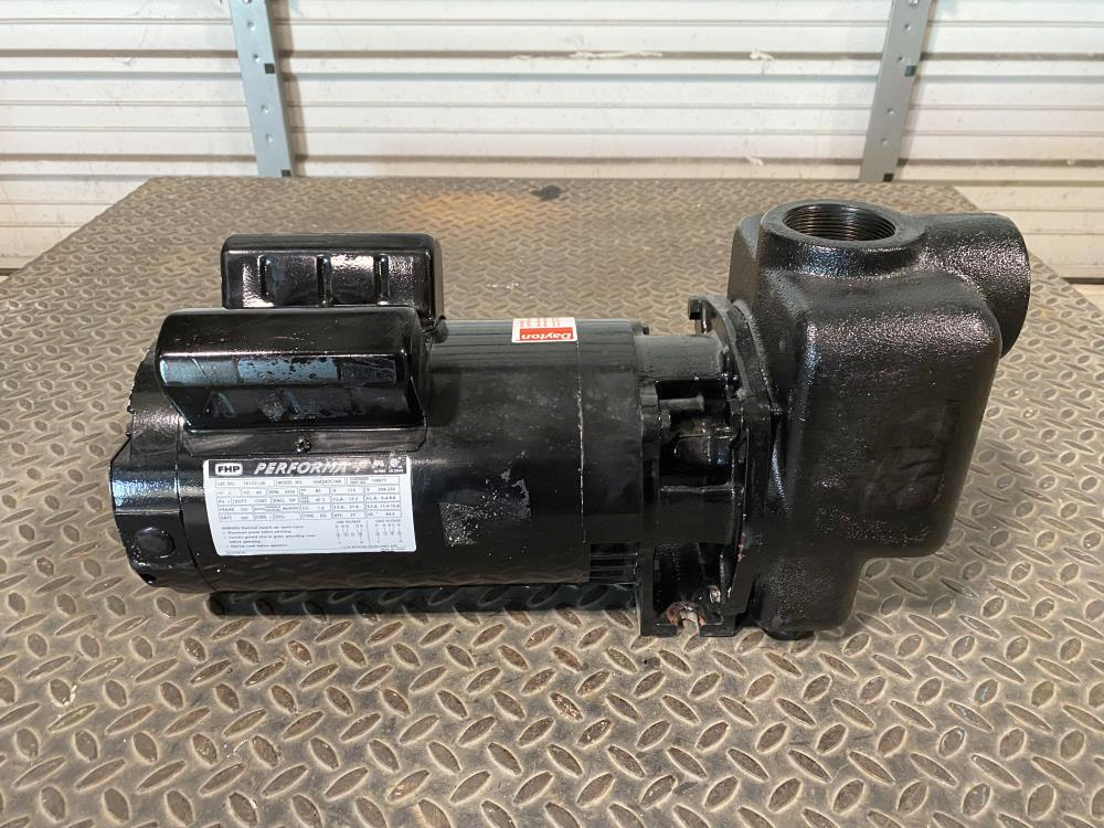 Dayton 2" NPT Cast Iron Self-Priming Centrifugal Pump 4UA76 w/ 2HP Motor