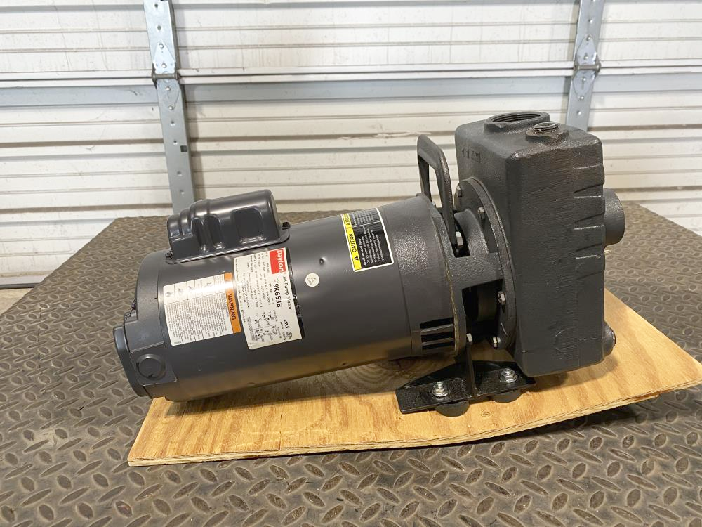 Teel 1-1/2" NPT Cast Iron Self-Priming Centrifugal Pump 1P851 w/ 2HP Motor