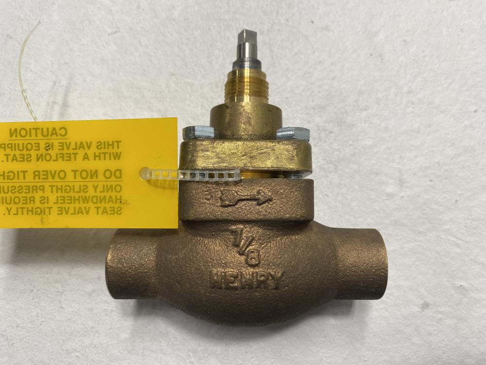 Henry Bronze Seal Cap Globe Shut-Off Valve 7/8" OD Solder, 2030-AA