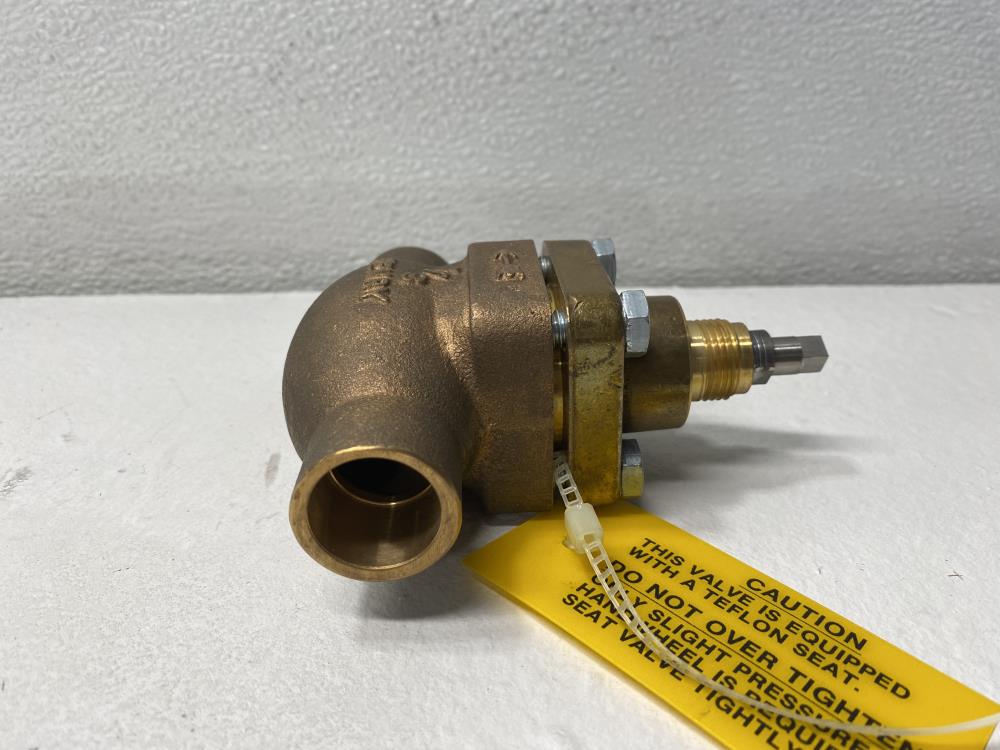 Henry Bronze Seal Cap Globe Shut-Off Valve 7/8" OD Solder, 2030-AA