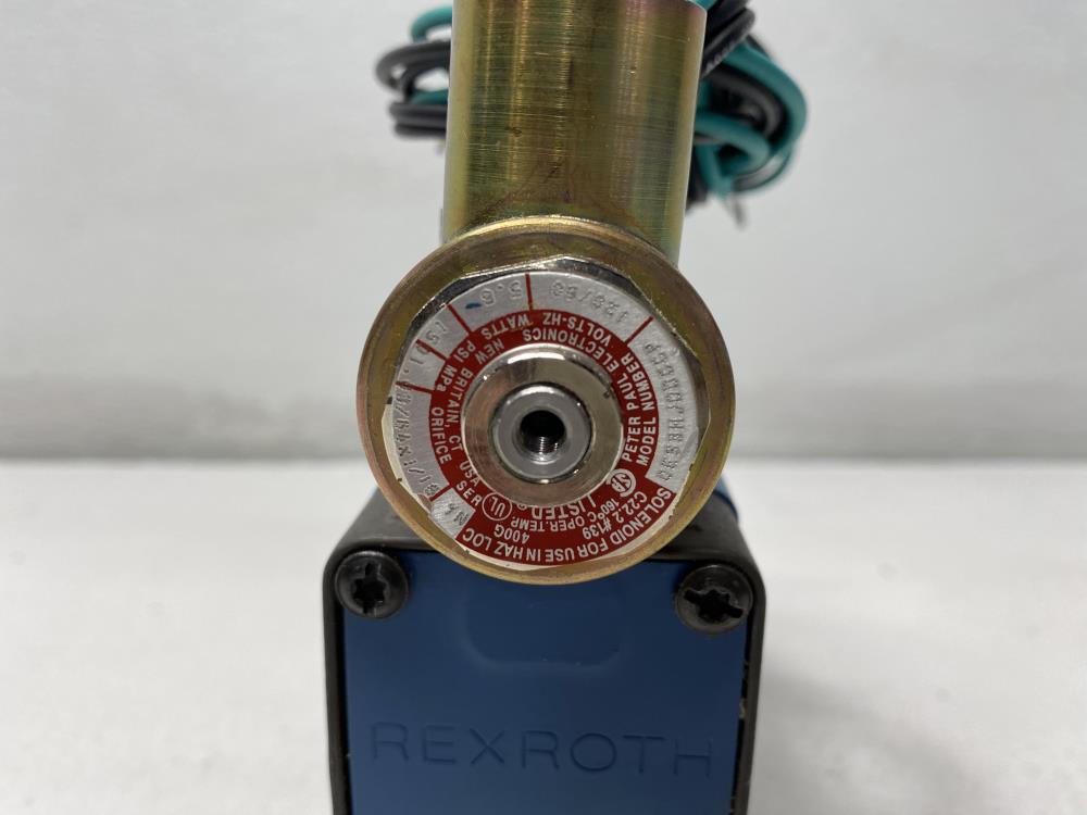 Rexroth Ceram 1/2" NPT 120V Aluminum Solenoid Valve P-026531-00002