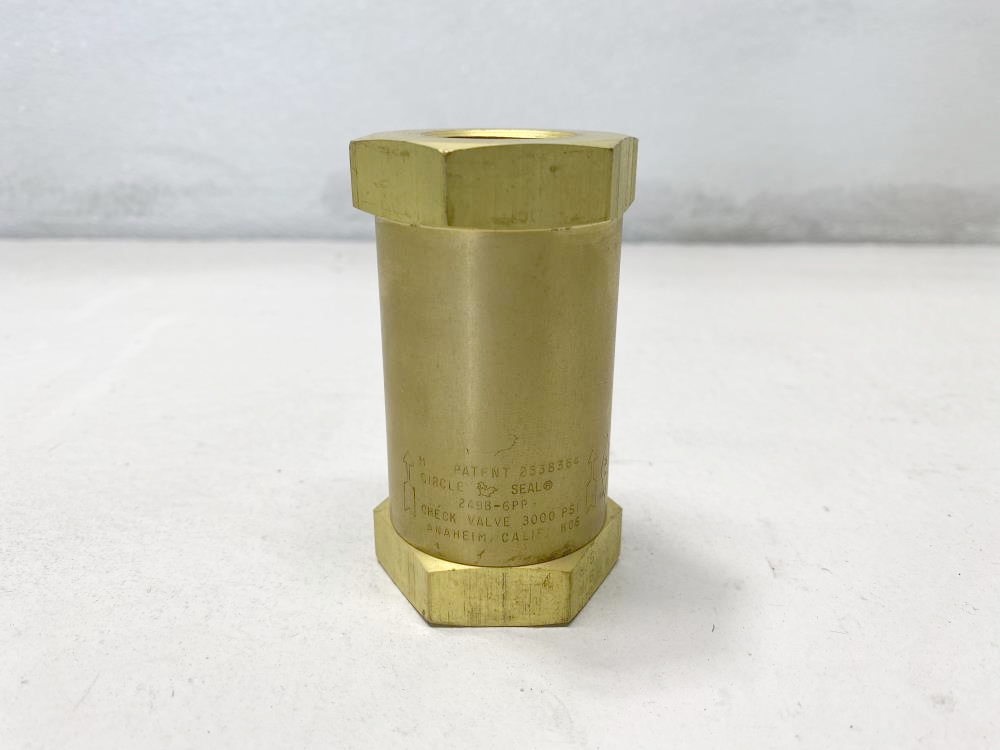 Circle Seal 3/4" NPT 3000 PSI Brass Check Valve 249B-6PP