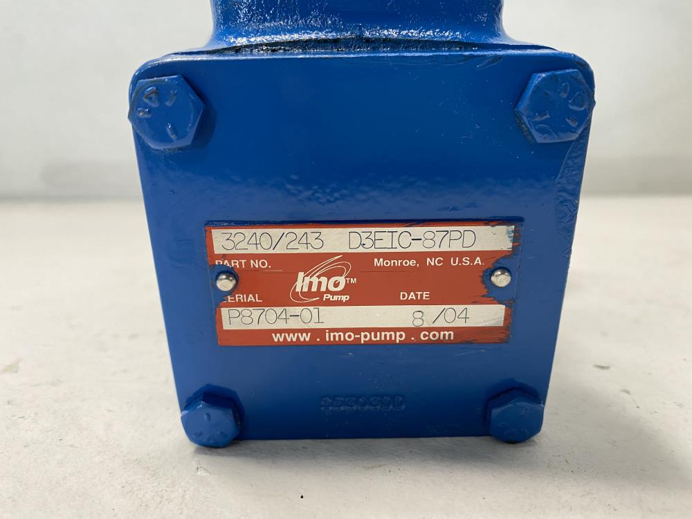 IMO 1" NPT Screw Pump 3240/243, D3EIC/87PD