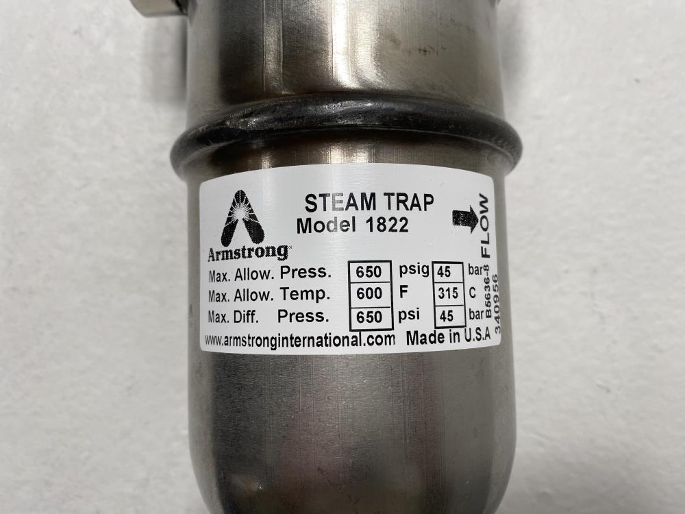 Armstrong 1822 Steam Trap, 1/2" NPT, 650 PSI, #38, D503334