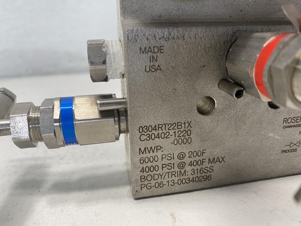 Rosemount 0-300 PSI Smart Pressure Transmitter 3051CG4A22A2AS6B4T1 w/ Manifold