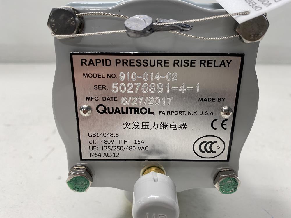 Qualitrol Rapid Pressure Rise Relay 910-014-02