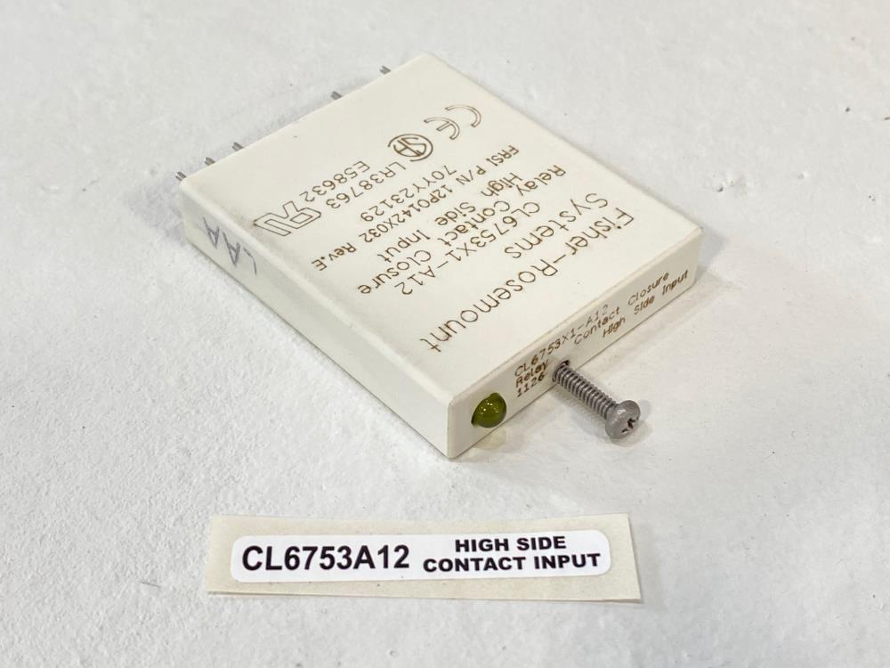 Fisher Rosemount Relay Contact Closure High Side Input CL6753X1-A12, 12PO142X032