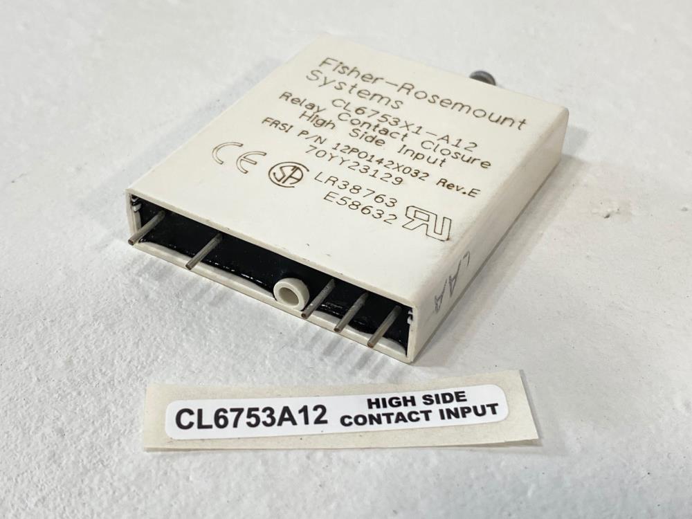 Fisher Rosemount Relay Contact Closure High Side Input CL6753X1-A12, 12PO142X032