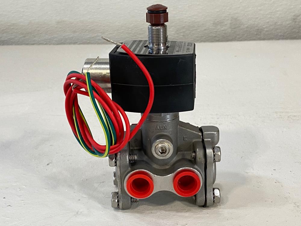 Asco Red Hat 3/8" NPT 3-Way CF8M Solenoid Valve EV8316G382V, EV8003G300