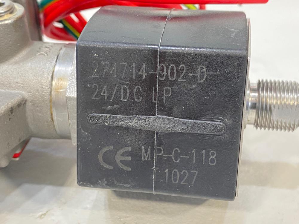 Asco Red Hat 3/8" NPT 3-Way CF8M Solenoid Valve EV8316G382V, EV8003G300