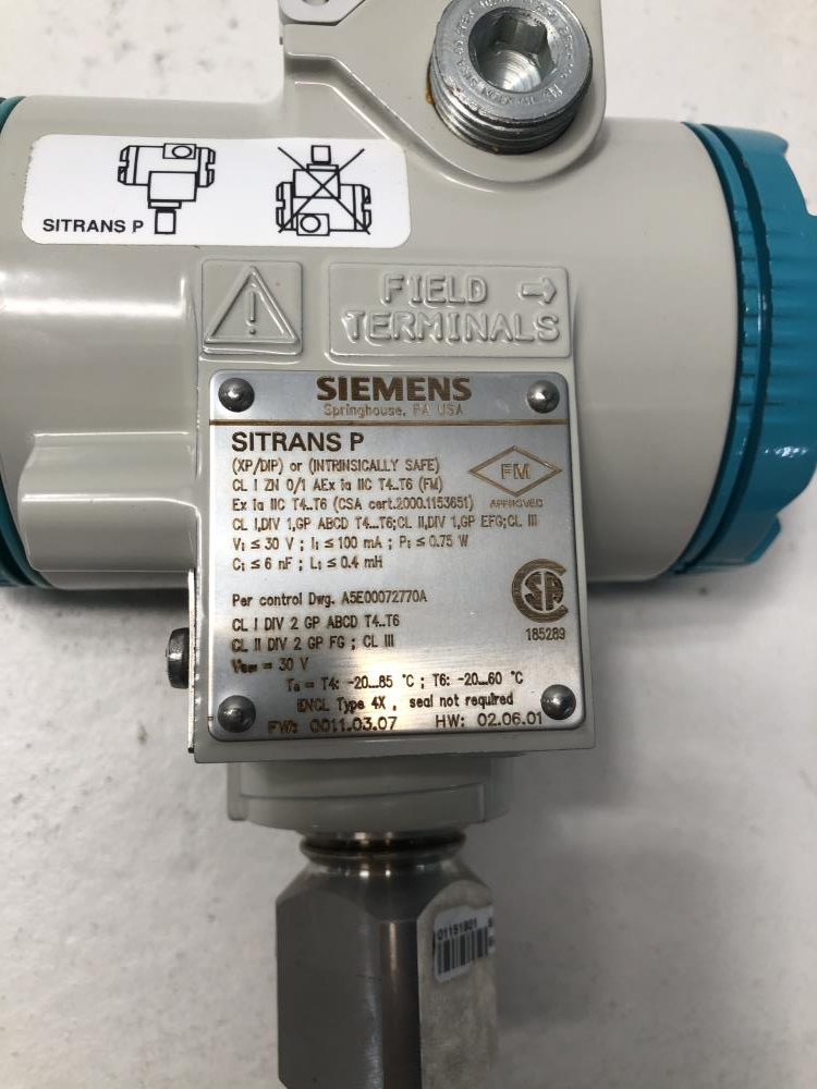Siemens Sitrans P Pressure Transmitter 7MF4033-3EA10-1NC7-Z