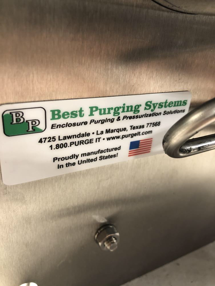 Best Purging Systems Type Y or Z Vertical Purge Unit Model YZ101CI/CIIWV