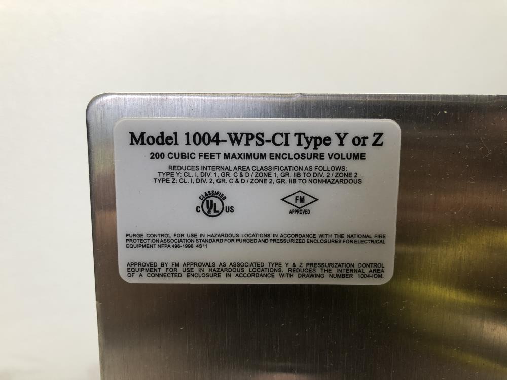 Pepperl & Fuchs Vertical Rapid Exchange Purging System Type Y Or Z #1004-WPS-CI