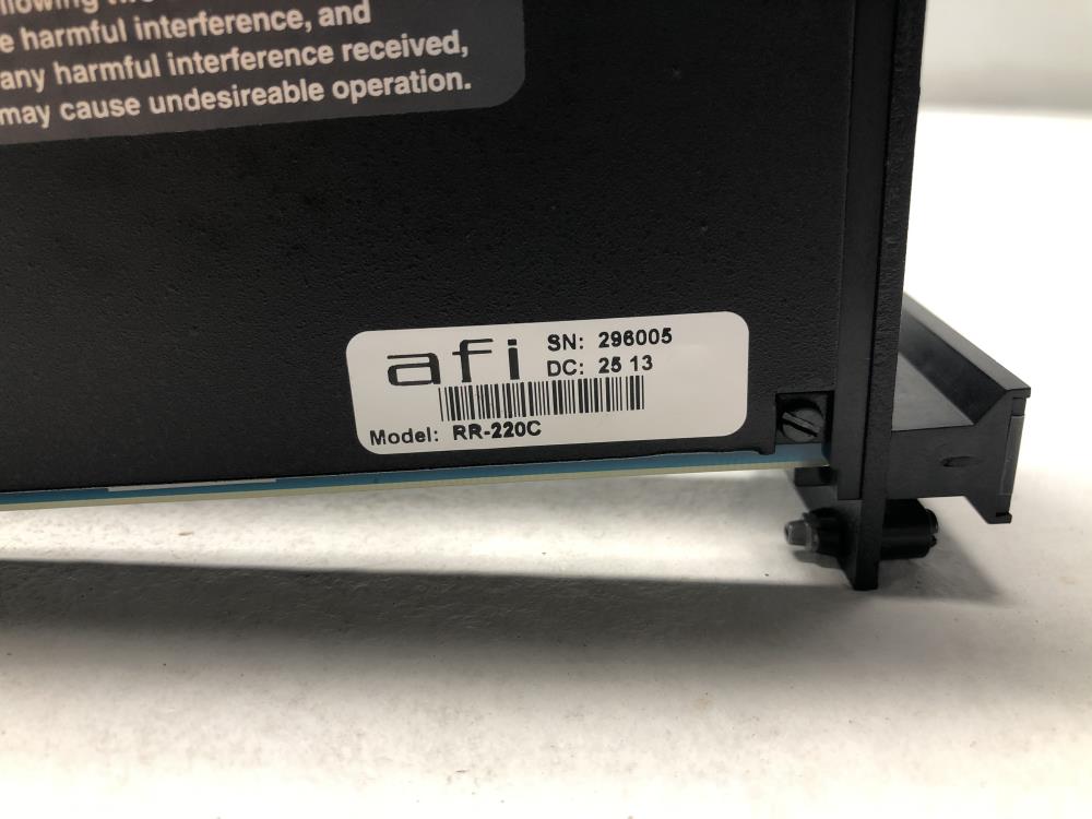 American Fibertek AFI Two Channel Video Rack Card RR-220C