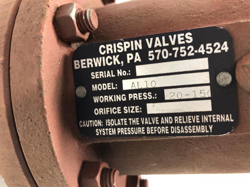 Crispin Valves Pressure Air Release Valve Model AL10