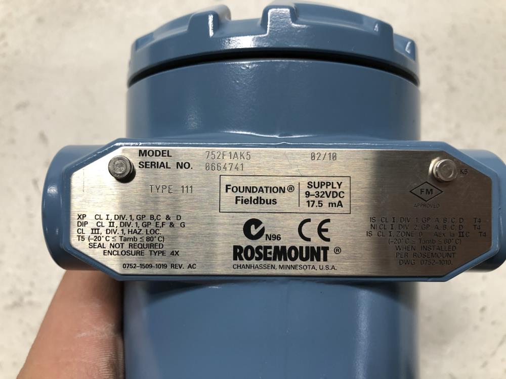 Rosemount Type 111 Explosion Proof Transmitter, 752F1AK5