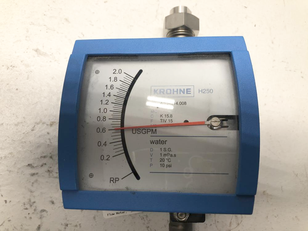 Krohne 1/2" NPT Variable Area Flowmeter H250/RR/M9