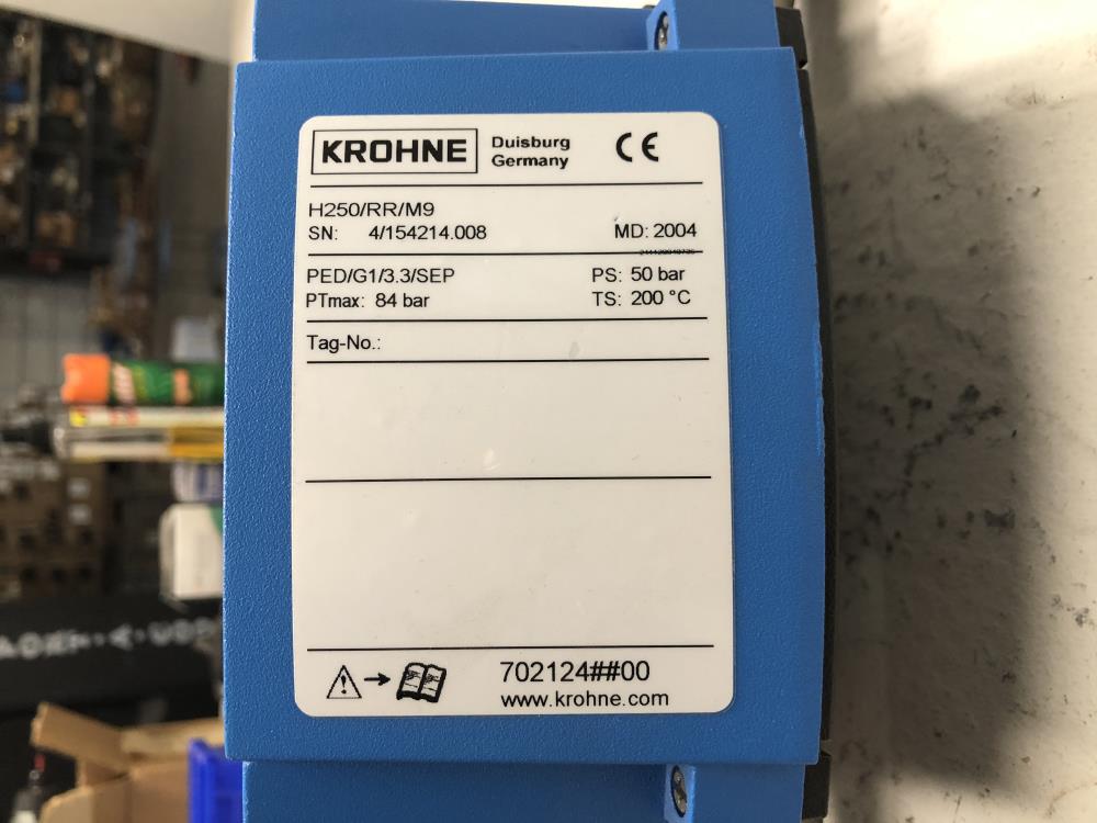 Krohne 1/2" NPT Variable Area Flowmeter H250/RR/M9