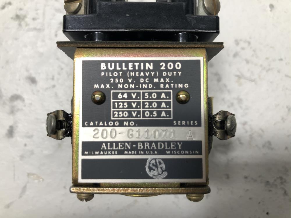 Allen Bradley Heavy Duty Anti Plumbing Relay, 200-G110Z1