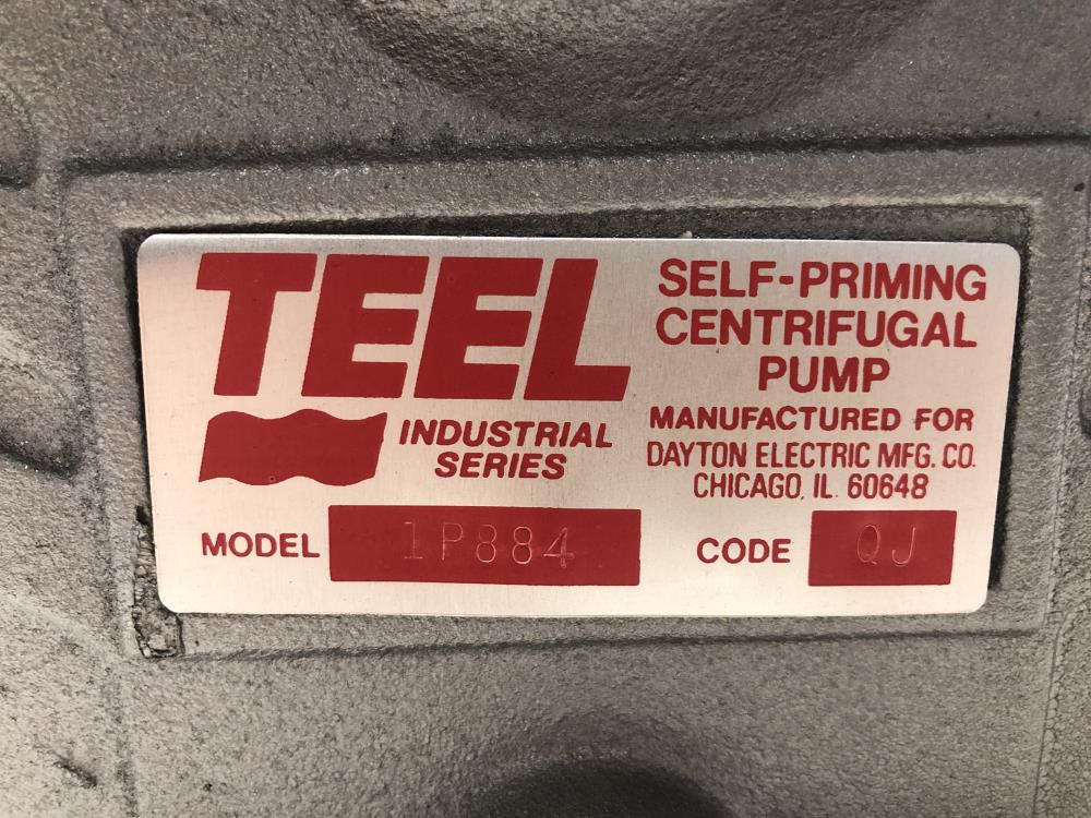 Teel Self-Priming Centrifugal Pump 1-1/4" NPT Model# 1P884