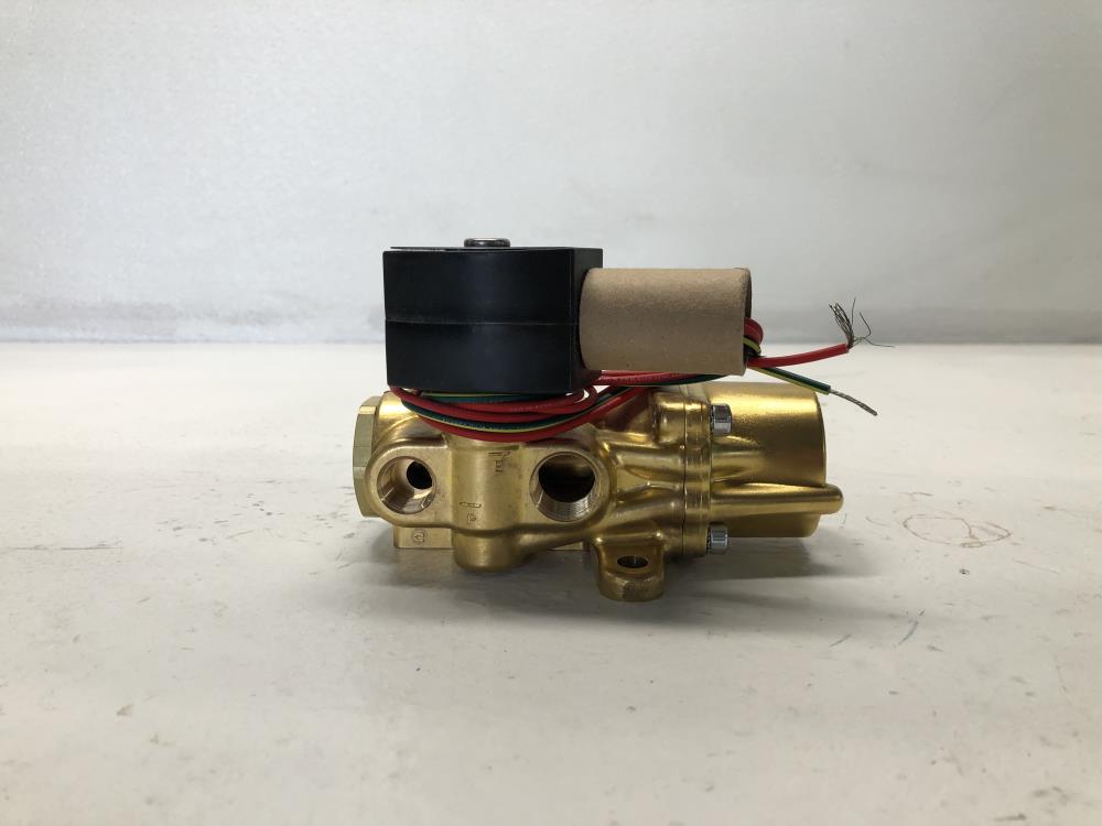 ASCO Red Hat 3/8" THD 4-Way, Brass, Solenoid Valve  EF8344G072, EF8003G1