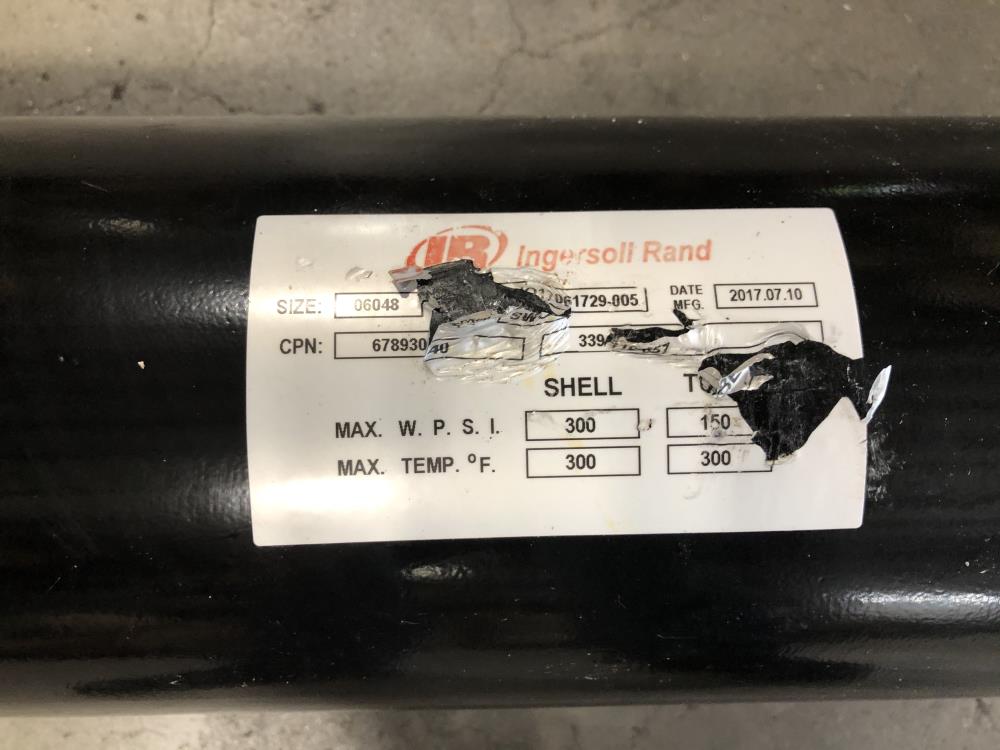 Ingersoll Rand Heat Exchanger2"  CPN: 67893040, Size 06048 w/ Copper Tubing