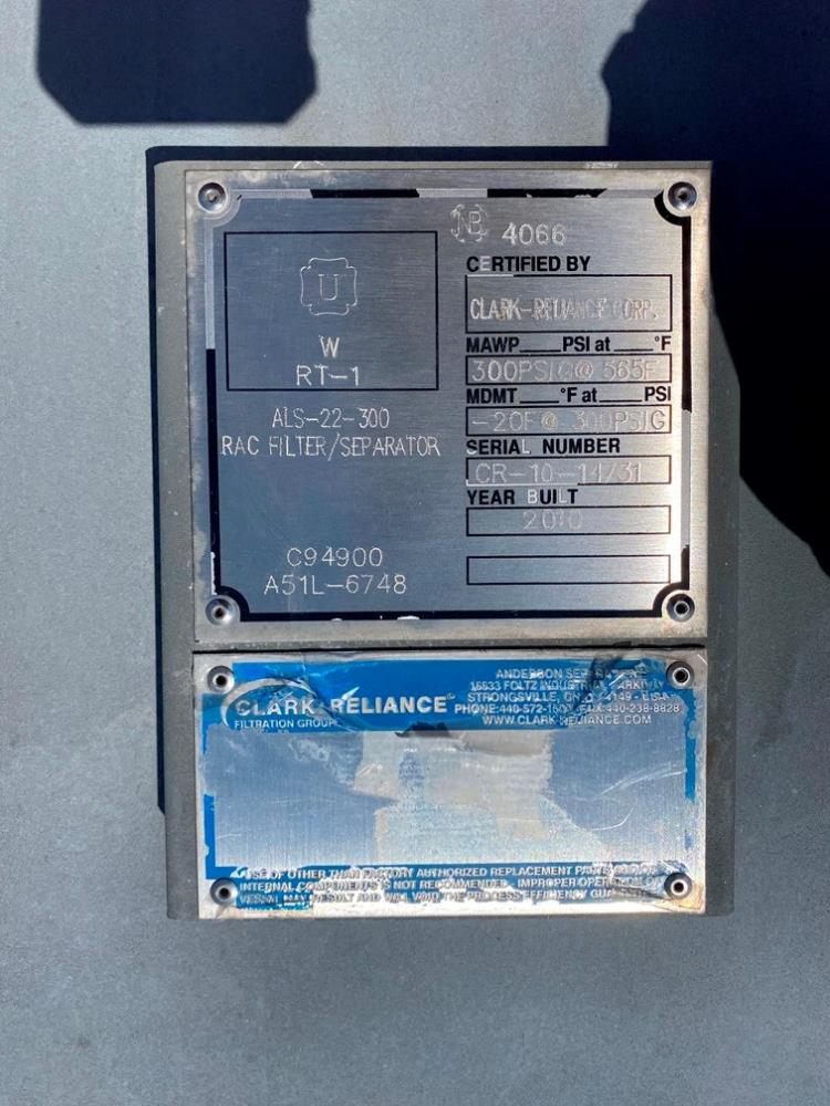 Clark Reliance Corp RAC Filter / Separator,  Model ALS-22-300