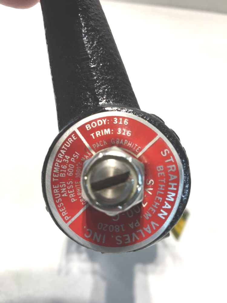 Strahman 1/2" F x 3/4" M Stainless Steel Sampling Valve SV-700-G (Y-547-0)