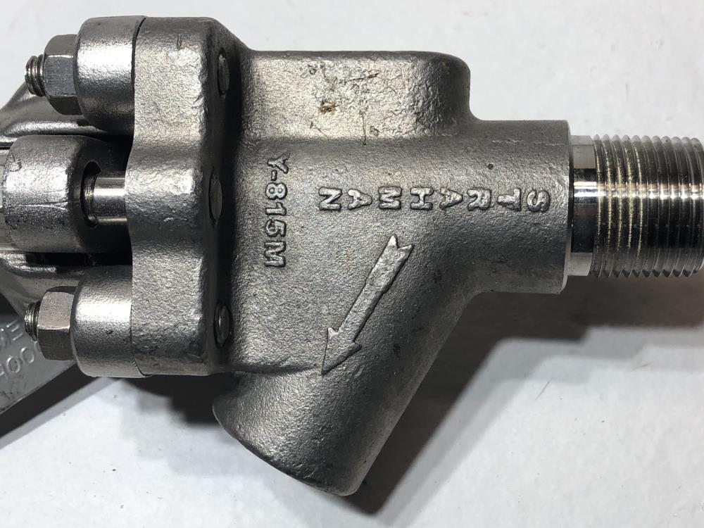 Strahman 1/2" F x 3/4" M Stainless Steel Sampling Valve SV-700 (Y-547-2) TFE